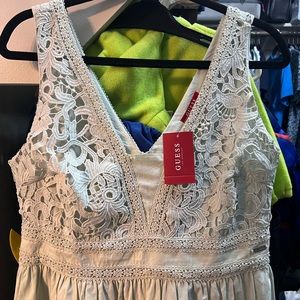Guess light green dress Large, Lace
